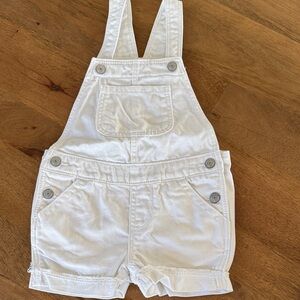 Gap Baby/ Kids White Denim Overalls size 2
